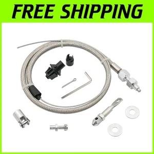 Complete Throttle Cable Kit with Hardware - Machined Steel for Long-Lasting Use - Picture 1 of 7