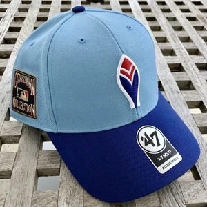 Parche Cooperstown 47 marca MVP 2 tonos gorra Snapback con logotipo de pluma de los Atlanta Braves - Imagen 1 de 7
