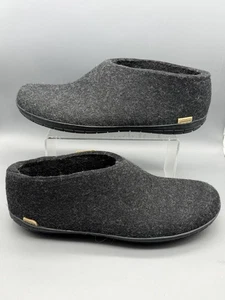 Glerups 100% Wolle Hausschuhe Herren US 15 EU 49 Gummisohle schwarz Filz ANPROBIERT - Bild 1 von 11