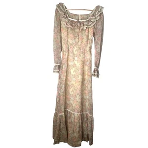 This is Yours San Francisco abito donna vintage floreale prarie con volant taglia 13 - Foto 1 di 9