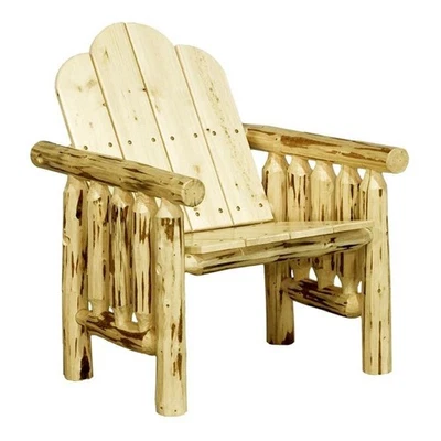 Montana Woodworks 17.5" Handcrafted Transitional Wood Deck Chair in Gold - Image 1 of 4
