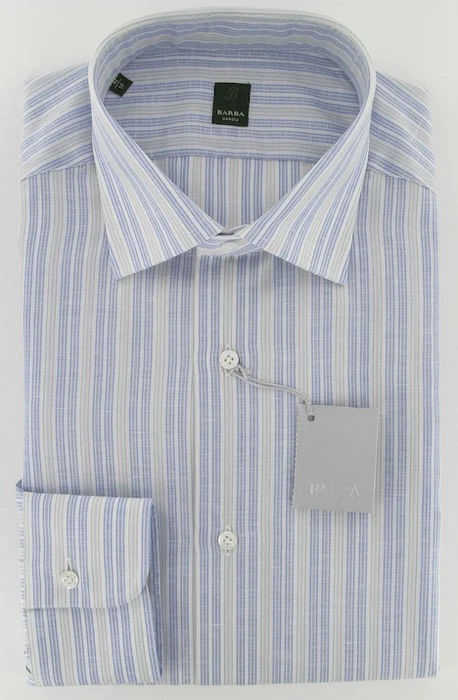 Camisa azul Barba Napoli 15,75/40 Foto 1 de 4
