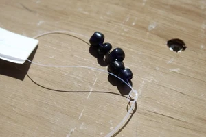Trade Beads Murano Italian Glass, Purple Crow African Indian - Picture 1 of 8
