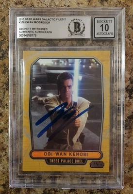 2013 Star Wars OBI-WAN KENOBI ~ EWAN MCGREGOR Autograph Galactic Files 2 BGS 10! - Image 1 of 2