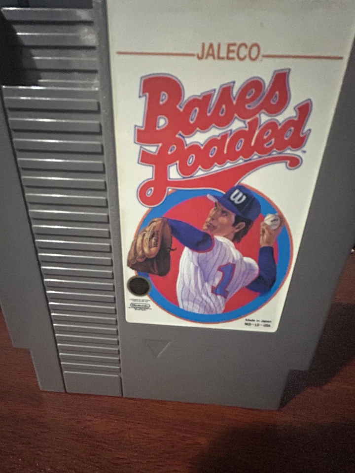 Vintage Bases Loaded NES Nintendo Game 1988 Japan Baseball Jaleco Cartridge Test - Image 1 of 2