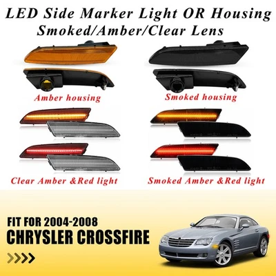 Parachoques delantero trasero LED luz marcadora lateral para Chrysler Crossfire 2004-2008 ahumado Foto 1 de 4