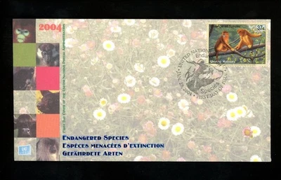 Postal History UN FDC NY #860 UNPA Endangered Species Golden Monkey 2004 - Image 1 of 2