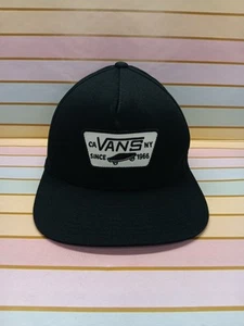 VANS Classic Full Patch Baseball Cap Hat Mens Black Adjustable Snapback One Size - Picture 1 of 16