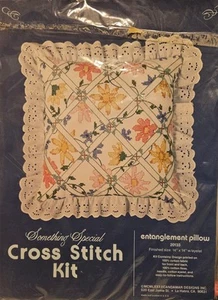 Something Special Entanglement Pillow Kit cross stitch floral flowers - Picture 1 of 2