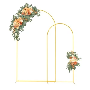 Set of 2 Metal Arch Backdrop Stand, 6Ft & 7.2Ft Wedding Arch/Balloon Arch Sta... - Picture 1 of 8