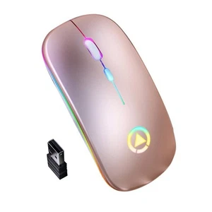 2 4 GHz Kabellose Optische Maus USB Wiederaufladbare RGB Schnurlose Mäuse G DON - Bild 1 von 14