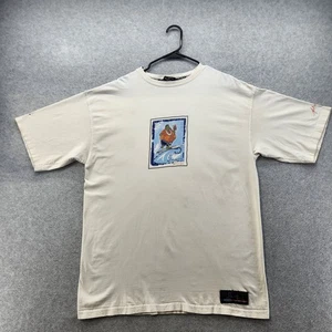 Platinum FUBU Shirt Mens XL White Surfing Hawaiian Graphic Vintage Style Tee - Picture 1 of 18