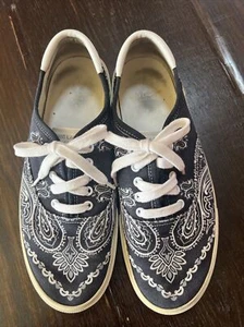 Saint Laurent Sneakers da skate uomo blu bandana stampa paisley tela US10 EU43 - Foto 1 di 20