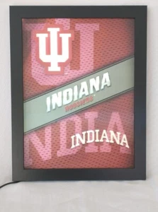 Indiana Hoosiers IU Lit Wall Sign Man Cave Bar Sign Basketball 18x14" Lenticular - Picture 1 of 11