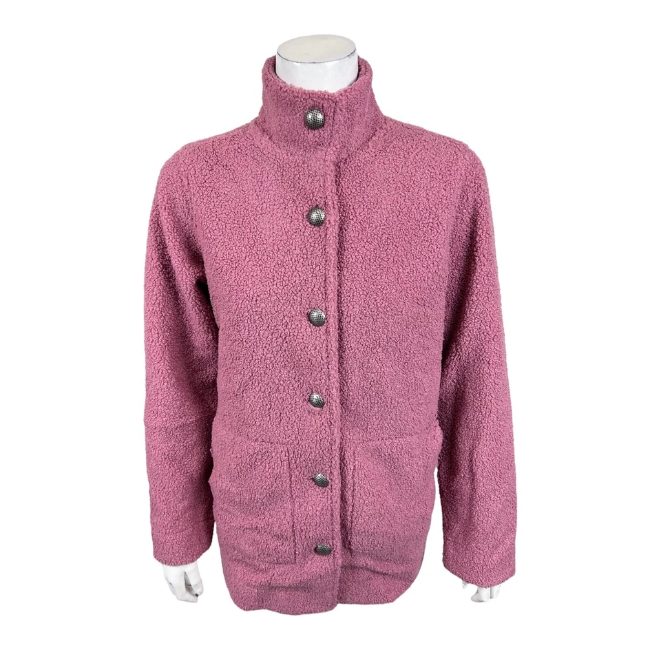 Chaqueta Susan Graver Weekend Tejida Boucle Botón Delantero De Colección Rosa Talla X-Pequeña Foto 1 de 2