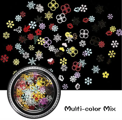 Juego de calcomanías de arte en uñas de Navidad 3D estrás brillantes cuentas puntas decoraciones Foto 1 de 4