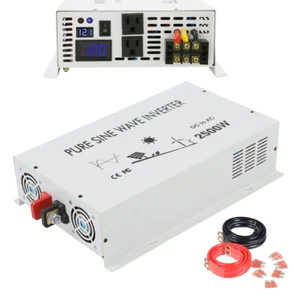2500W Pure Sine Wave Inverter 12V DC to 120V AC Power Converter Off Grid Car RV - Picture 1 of 9