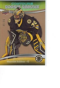  2015-16 Upper Deck Contours Rookie Resume Gold Rainbow #RR36 Malcolm Subban  - Bild 1 von 1