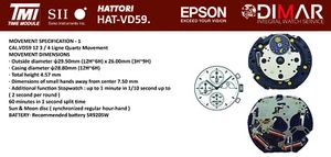 Movement HATTORI - Tmi - Calibre. VD59 - Picture 1 of 1