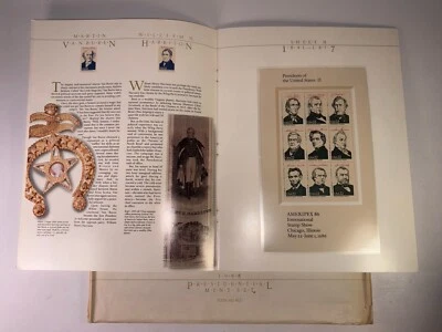 1986 PRESIDENTIAL MINT SET WITH 4 STAMP SHEETS & ENVELOPE HOLDER REAGAN ADMIN - Image 1 of 4