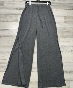 June & Hudson Damen M/L fließender grauer Pullover Lounge Hose Schlitz weites Bein Sweathose - Bild 1 von 7
