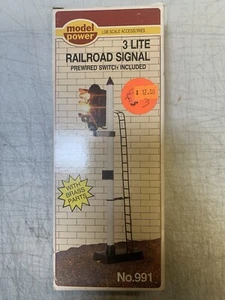 Model Power 3 Lite Railroad Signal Prewired Switch Included No 991 - Picture 1 of 8