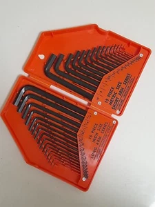 30PCS Hex Allen Key Set with Case Metric SAE Imperial Standard - Picture 1 of 9
