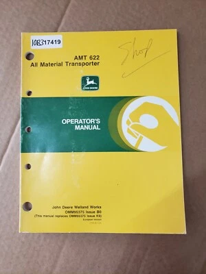 Руководство оператора по транспортировке материалов John Deere AMT 622 OMM95375 - Изображение 1 из 4