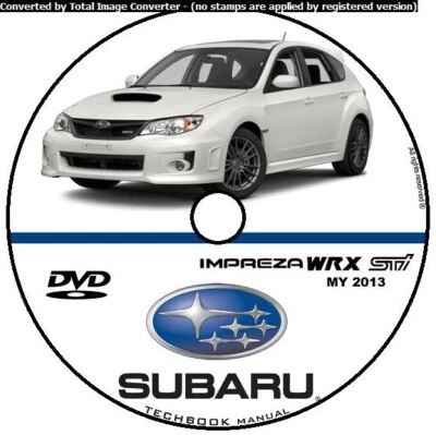SUBARU IMPREZA 2013 WRX STI MANUALE OFFICINA WORKSHOP MANUAL CD DVD SERVICES - Immagine 1 di 4