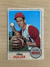 VERN FULLER CLEVELAND INDIANS SIGNED AUTOGRAPHED 1968 TOPPS CARD #71 W/COA