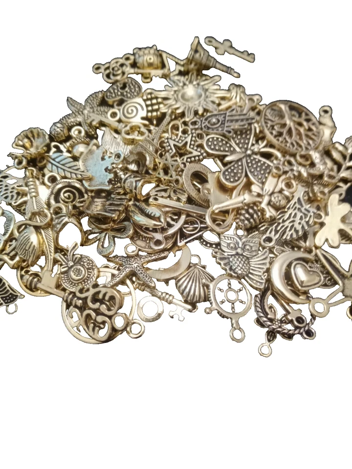 Esmalte Oro Dijes Mixto Colgante Encontrar Agarre Bolsa Conjunto Surtido Lote Mixto de 15 Foto 1 de 1