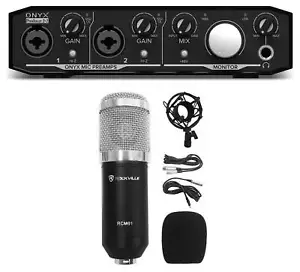Mackie Onyx Producer 2.2 2x2 USB MIDI Recording Studio Interface+Mic+Cable+Mount - Picture 1 of 11