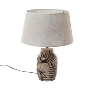 Lampe Mila avec un abat-jour en lin<br /> grés 28x35 cm - Imagen 1 de 1