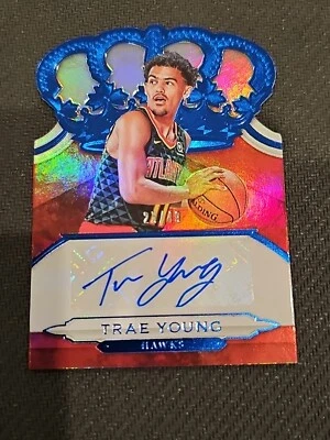 2018-19 Crown Royale Autograph Rookie Die-cut Trae Young /49 - Image 1 of 4