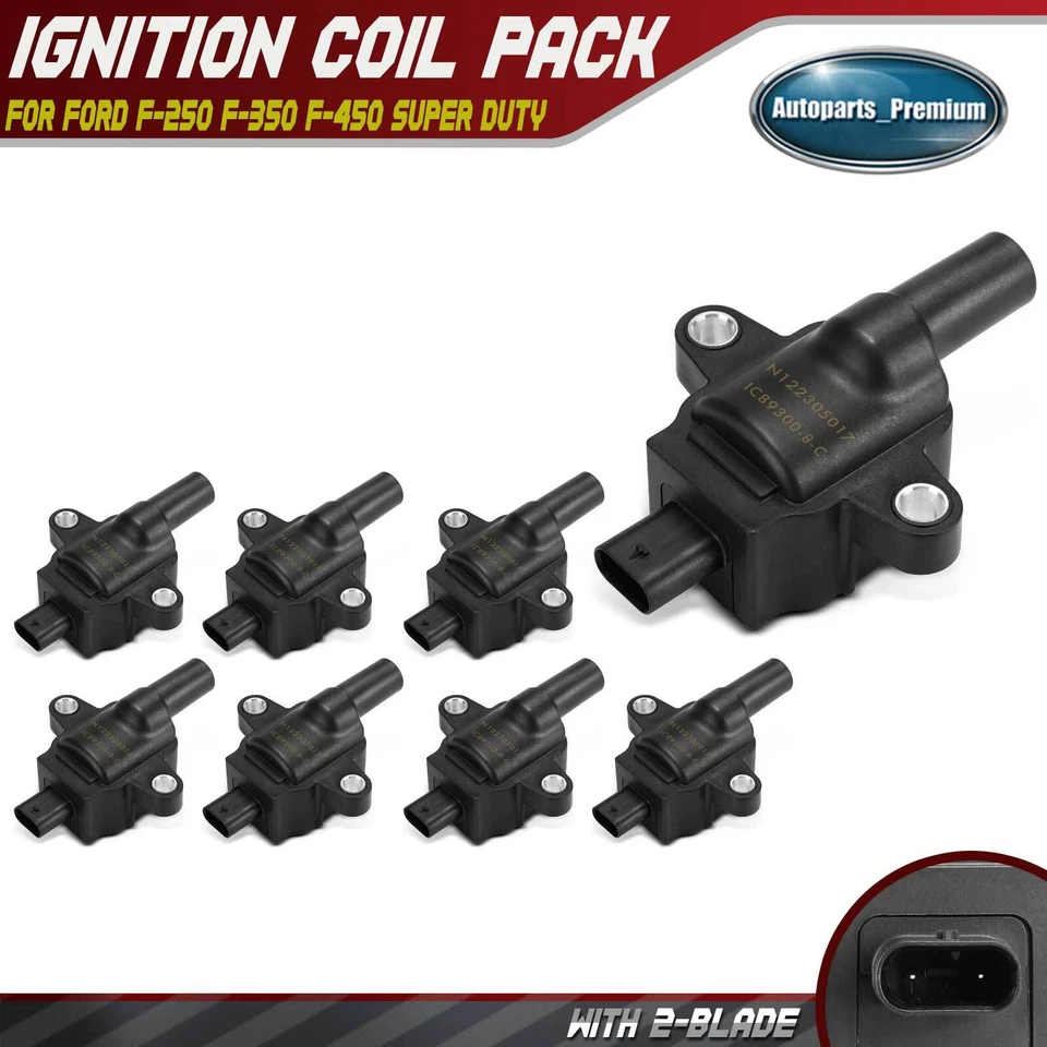 8x Ignition Coil for Ford F-250 F-350 F-450 Super Duty 2020-2022 7.3L LC3Z12029A - Image 1 of 4
