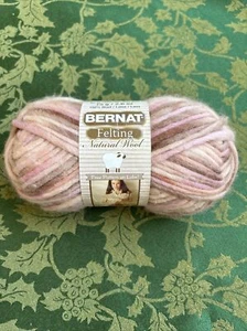 Bernat Felting Natural Wool Yarn Color English Rose Mauve 94420 Made in Canada! - Picture 1 of 8