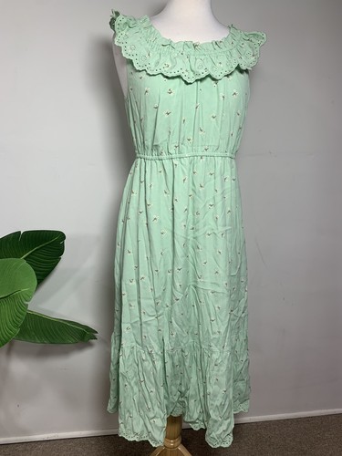 Abito Midi senza maniche Coach senza arricciature verde taglia 4 $199