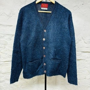 Sears Traditional Collection Vintage Mohair Wool Cardigan Sweater Kurt Cobain - Picture 1 of 11