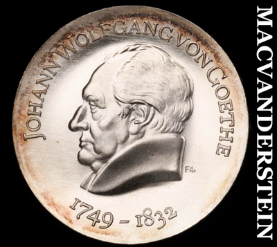 Germany: 1969 GDR Twenty Marks Silver - Choice Gem Brilliant Uncirculated  #F213 - Image 1 of 2