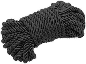 ® Corda in Raso Intrecciato Di Colore Nero, 10 Metri, Morbido E Soffice Adatto A - Foto 1 di 2