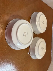 Vestido de satén Noritake * 3 cuencos de cereales de frutas * 5 1/2", sin usar - Imagen 1 de 7