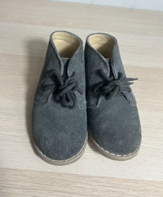 Janie и Jack ребенка ясельного возраста Baby мальчиков размер 7 кожи замши шнурует вверх чукка ботинки серый - Изображение 1 из 4