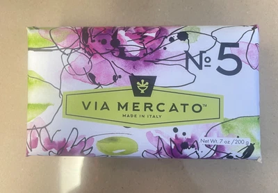 Via Mercato 肥皂棒 200 克/7 盎司 #5 意大利制造 — 第 1/2 张图片