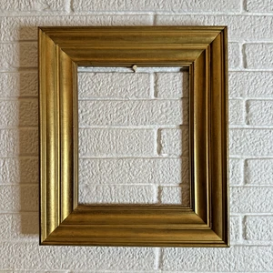 Marco de fotos vintage de madera biselada dorada 8x10 sin vidrio - Imagen 1 de 5