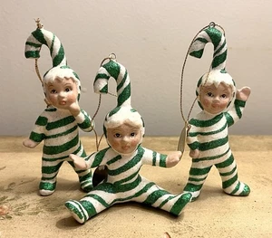 Katherine’s Collection Glitzer Zuckerstange - Pixie Elfe Kinder Weihnachtsschmuck - Lot Elfen - Bild 1 von 20