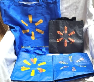 Walmart wiederverwendbare Einkaufstasche Markttasche plus 3 Abholtaschen - Bild 1 von 6