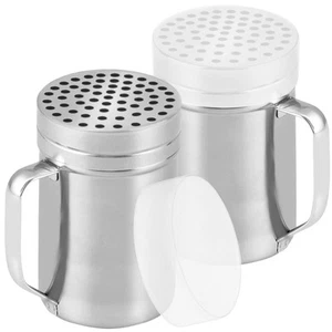 14oz Metal Parmesan Cheese Shakers with Large Holes - With Handle - Chili Fla... - Picture 1 of 5