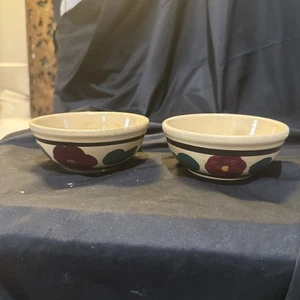 watt oven ware bowls Rio Rose Set 2 Cereal 6 1/4 In Some Stains - Picture 1 of 20