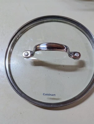Cuisinart 7 Clear Glass Replacement Lid Pre Owned Good Condition - image 1 of 4