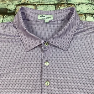 Chemise confort été Peter Millar adulte XL violet géométrique golf extérieur homme - Photo 1/11
